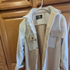 Triumph Lightweight Jacket - White and Tan